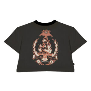 Crop Top Gris Oscuro Burn all the Boats