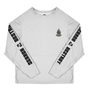 Long Sleeve Texture Search Destroy Blanco