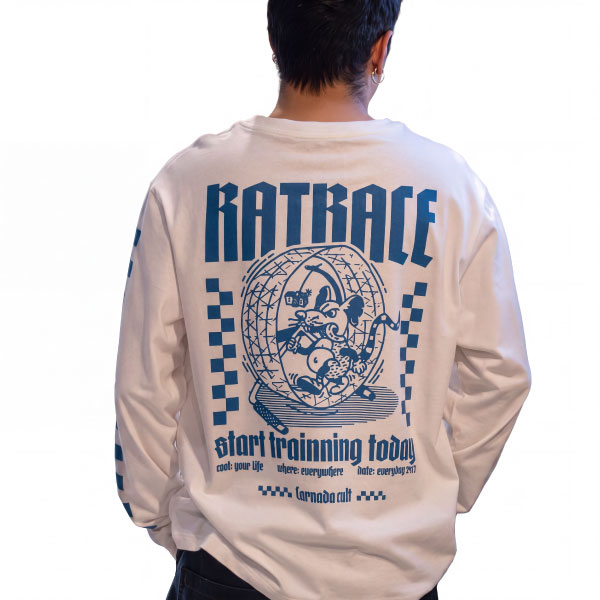 Long Sleeve Rat Race Blanco