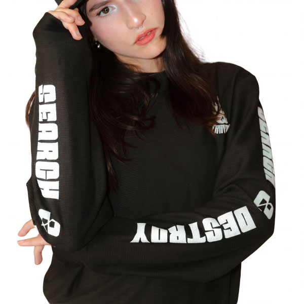 Long Sleeve Texture Search Destroy Negro