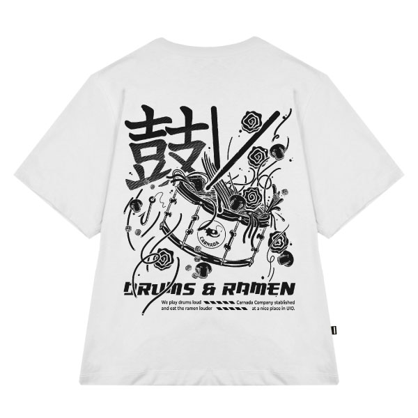 Camiseta Drums & Ramen Blanco